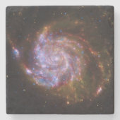 Sterrengeboorte in het Pinwheel: M101 Galaxy Stenen Onderzetter (Voorkant)