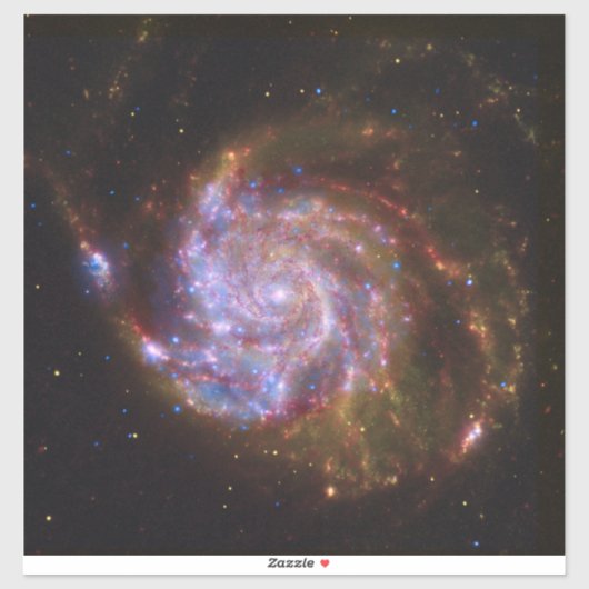 Sterrengeboorte in het Pinwheel: M101 Galaxy Sticker (Vel)