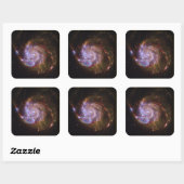 Sterrengeboorte in het Pinwheel: M101 Galaxy Vierkante Sticker (Vel)