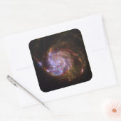 Sterrengeboorte in het Pinwheel: M101 Galaxy Vierkante Sticker (Envelop)