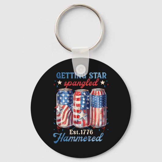Sterrengehamerd Grappig Amerika Krijgen  Sleutelhanger (Voorkant)