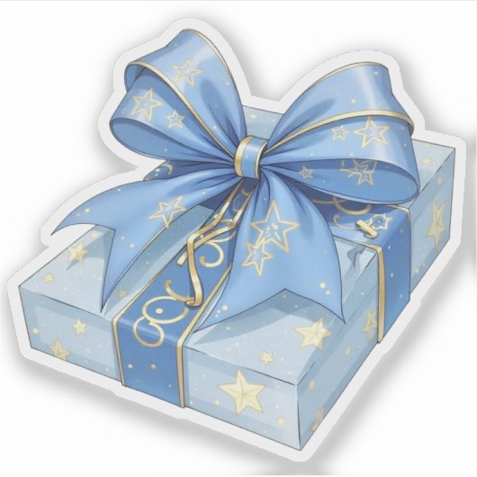 Sterrengeschenk Custom-Cut Sticker (Voorkant)