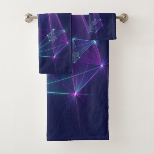 Sterrengestel, Abstracte Fantasie Fractale Kunst Bad Handdoek (Insitu)