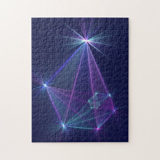 Sterrengestel, abstracte fantasie fractale kunst legpuzzel (Verticaal)