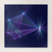 Sterrengestel, abstracte fantasie fractale kunst legpuzzel (Horizontaal)