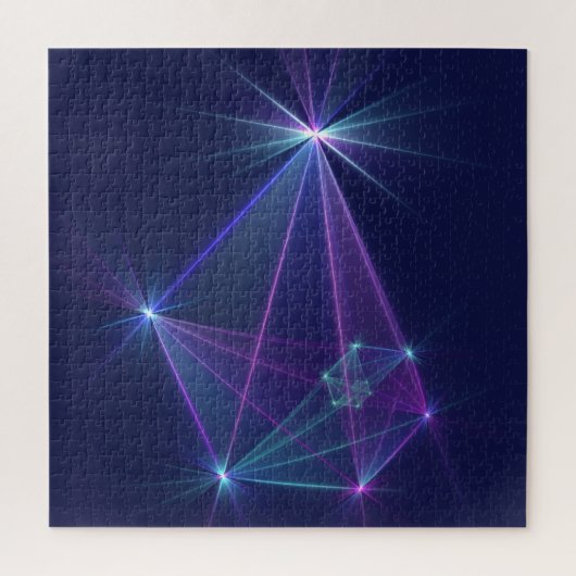 Sterrengestel, abstracte fantasie fractale kunst legpuzzel (Verticaal)