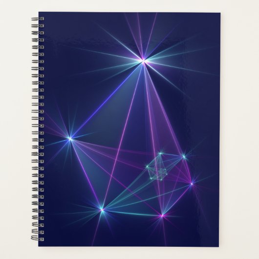 Sterrengestel, Abstracte Fantasie Fractale Kunst Planner (Voorkant)