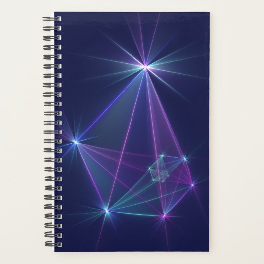 Sterrengestel, Abstracte Fantasie Fractale Kunst Planner (Voorkant)