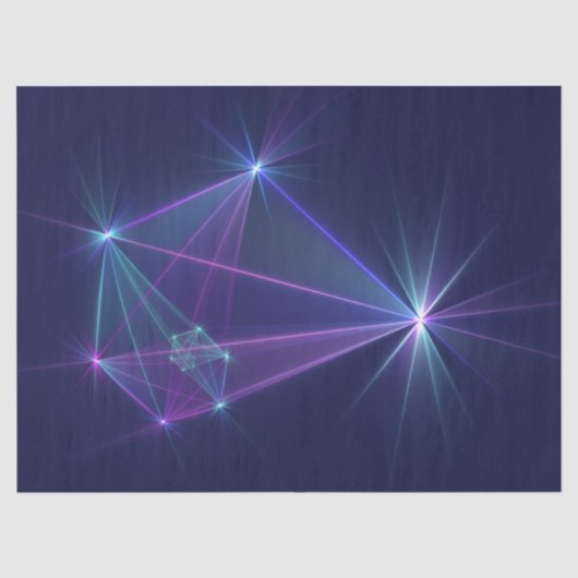 Sterrengestel, abstracte fantasie fractale kunst tissuepapier (Voorkant)