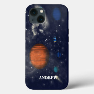 Sterrengestelsels met sterren en planeten in de ru iPhone 13 hoesje