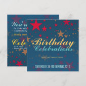 Sterrengeviering van de Birthday Kaart (Voorkant / Achterkant)