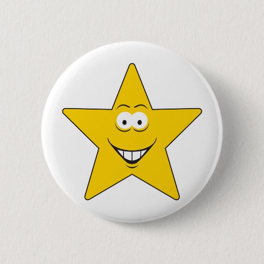 Sterrengezicht Ronde Button 5,7 Cm (Voorkant)
