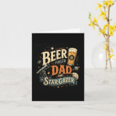 Sterrengids bier vader vaderdag retro 70s kaart (Gele Bloem)