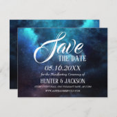 Sterrenglans Sterrenhemel Donkere Save the Date (Voorkant / Achterkant)