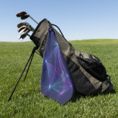 Sterrengroep, Abstracte Fantasie Fractale Kunst Golfhanddoek (Groen)