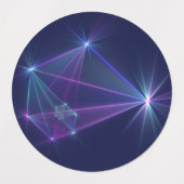 Sterrengroep, Abstracte Fantasie Fractale Kunst Labels (Design 2)