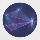 Sterrengroep, Abstracte Fantasie Fractale Kunst Labels (Design 1)
