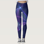 Sterrengroep, Abstracte Fantasie Fractale Kunst Leggings (Voorkant)