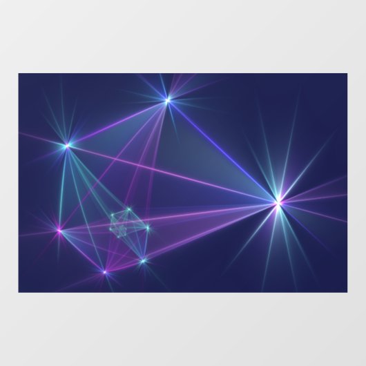 Sterrengroep, Abstracte Fantasie Fractale Kunst Raamsticker (Vel)