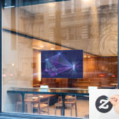 Sterrengroep, Abstracte Fantasie Fractale Kunst Raamsticker (Cafe Raam)