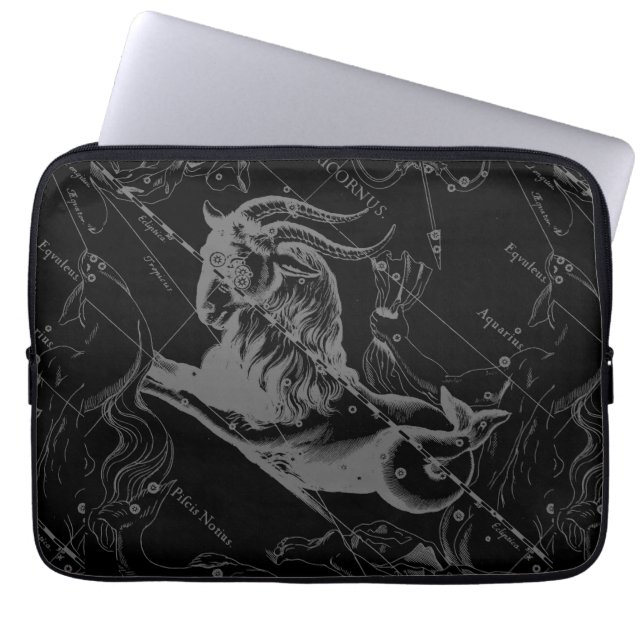 Sterrengroep Steenbok Hevelius 1690 Gravure Laptop Sleeve (Voorkant)