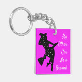 Sterrenheks Mijn andere auto is een bezem Sleutelhanger (Voorkant Links)