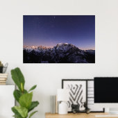 Sterrenhemel boven bergen poster (Thuiskantoor)
