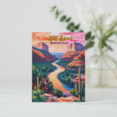 Sterrenhemel boven Big Bend Briefkaart - Retro Ned (Staand voorkant)