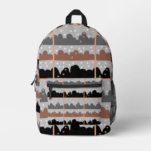 Sterrenhemel en bomen abstract bedrukte rugzak (Voorkant)