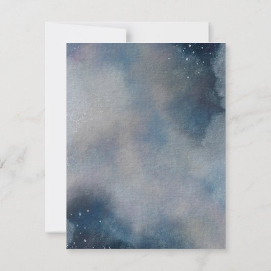 Sterrenhemel en Maanlicht Monogram Save the Date (Achterkant)