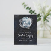 Sterrenhemel en Maanlicht Monogram Save the Date (Staand voorkant)