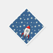 Sterrenhemel Fat Rocket Ship Servetten (Hoek)