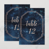 Sterrenhemel Galaxy Trouwtafel Nummers Kaart (Voorkant / Achterkant)