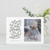 sterrenhemel handletter vakantiekaart met 3 foto's feestdagenkaart (Staand voorkant)