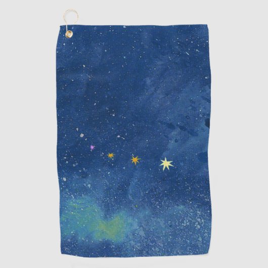 Sterrenhemel illustratie golfhanddoek (Voorkant)
