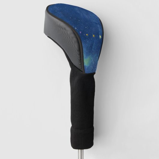 Sterrenhemel illustratie golfheadcover (Schuin)