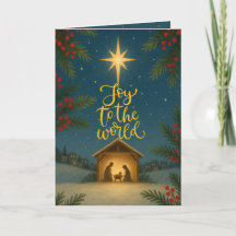 Sterrenhemel Kerstnacht Kerstkaart