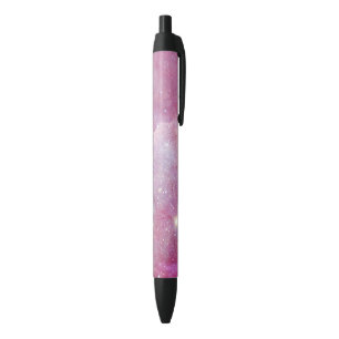 Sterrenhemel Licht Roze Waterverf Sterren Stelsel Zwarte Inkt Pen