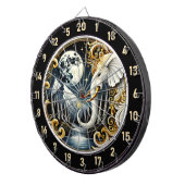 Sterrenhemel Lijsten sierlijke witte olifant Dartbord (Voorkant Rechts)