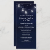 sterrenhemel metselaar potjes bruiloft programma's (Voorkant / Achterkant)