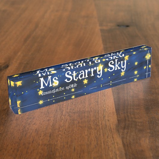 sterrenhemel naambordje (Zijkant)