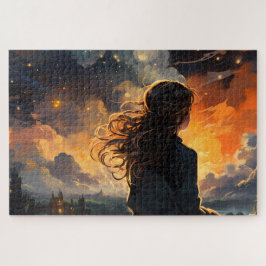 Sterrenhemel op vuur legpuzzel