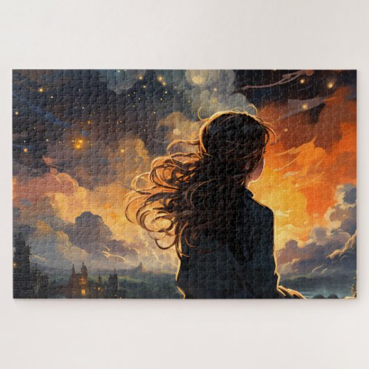 Sterrenhemel op vuur legpuzzel (Horizontaal)
