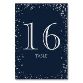 Sterrenhemel Sparkle Navy Blue Tafelnummer (Voorkant)