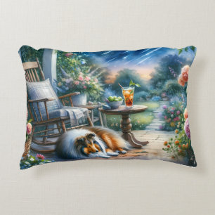 Sterrenhemel Tuin Veranda Sheltie Droom Accent Kussen