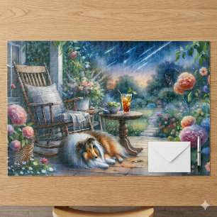 Sterrenhemel Tuin Veranda Sheltie Droom Legpuzzel