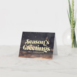 Sterrenhemel Winterhemel Modern Elegant Chic Feestdagen Kaart