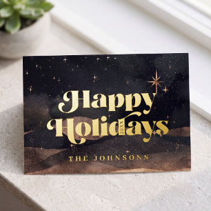 Sterrenhemel Winterhemel Modern Elegant Chic Folie Feestdagen Briefkaart