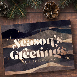 Sterrenhemel Winterhemel Modern Elegant Chic Folie Feestdagenkaart