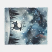 Sterrenherten Nacht Herten Fleece Deken (Voorkant (Horizontaal))